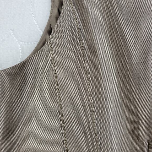 Calvin Klein Dress 8 Taupe Metallic Sleeveless Sheath Lined Career Tailored NEW - Picture 9 of 12